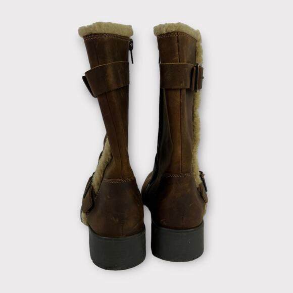 Clarks Orinoco Art Brown Leather Strap Mid Calf Boots Size 8.5 - Picture 3 of 8